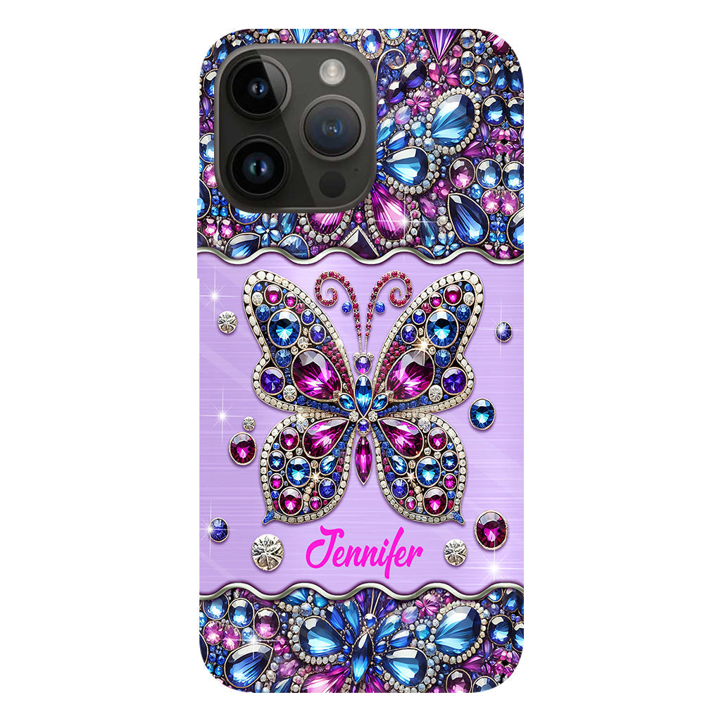 Sparkle Butterfly - Personalized Butterfly Full Print Phone Case