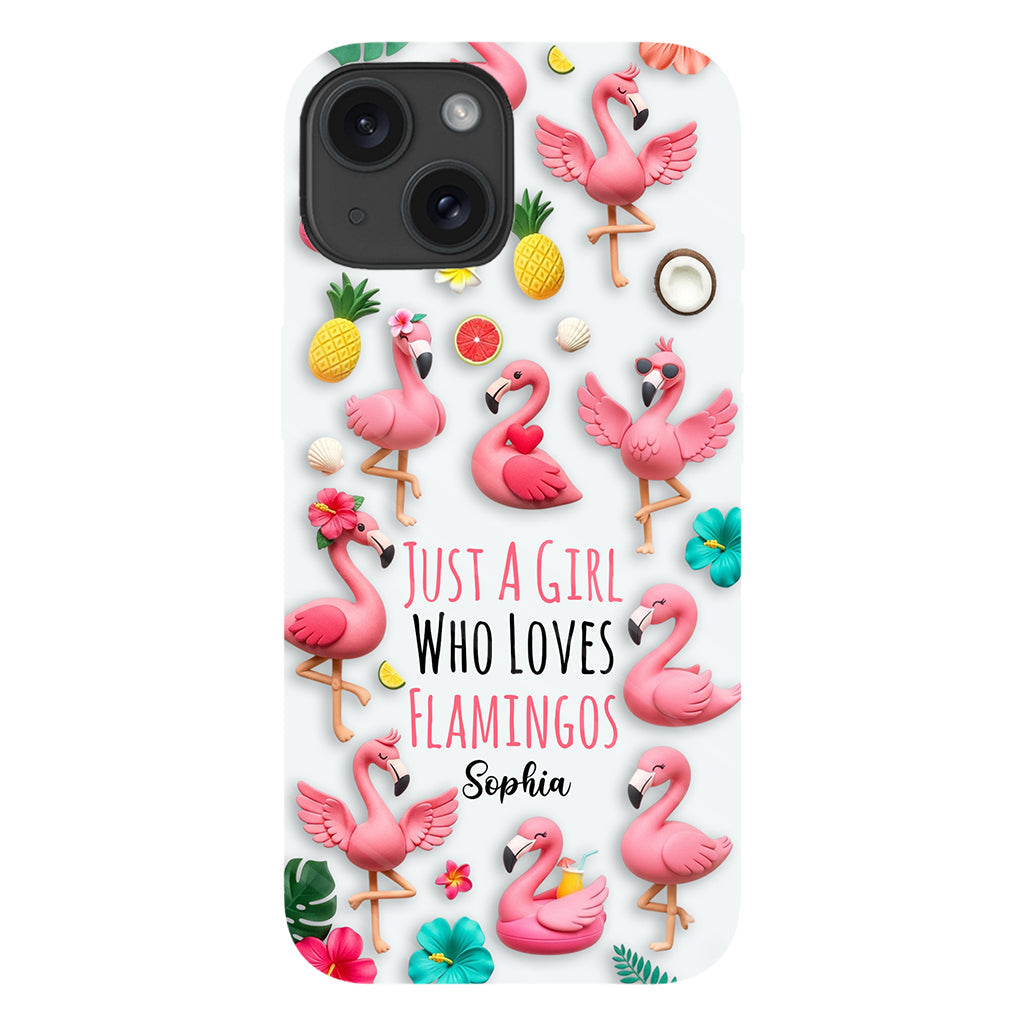 Love Flamingos - Personalized Flamingo Full Print Phone Case