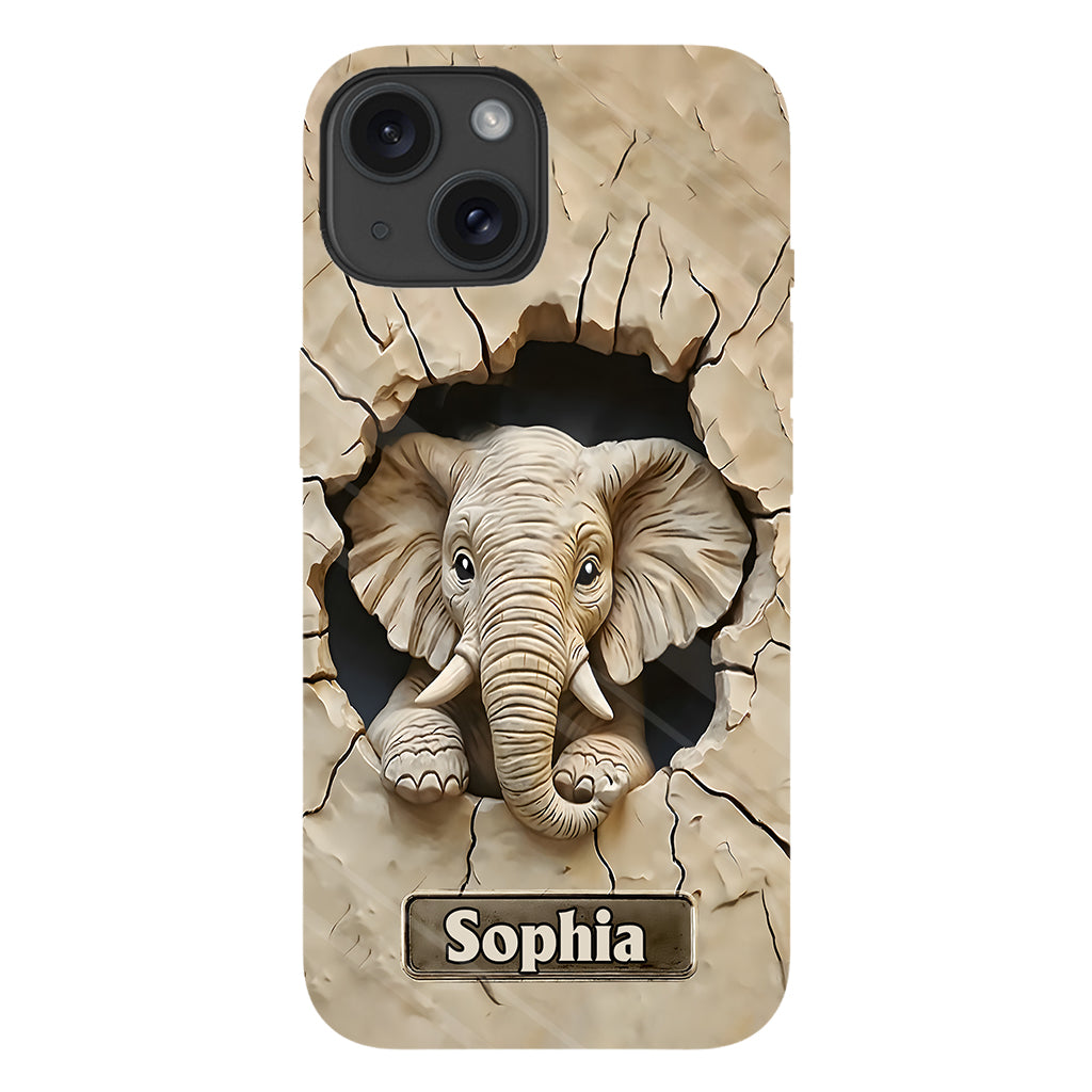 Love Elephant - Personalized Elephant Full Print Phone Case