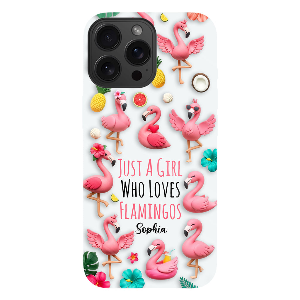 Love Flamingos - Personalized Flamingo Full Print Phone Case