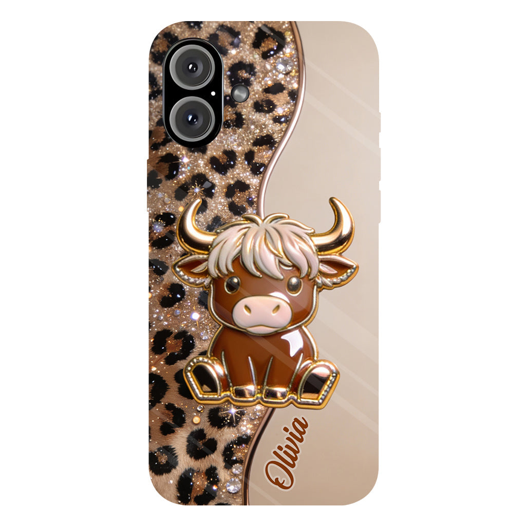 Love Highland Cows - Personalized Highland Cow Full Print Phone Case