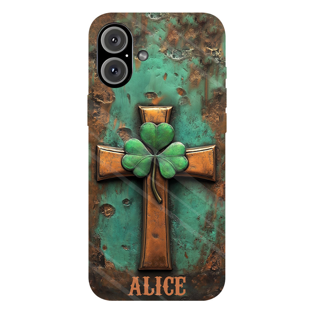 Vintage Irish Cross - Personalized Saint Patrick's Day Full Print Phone Case
