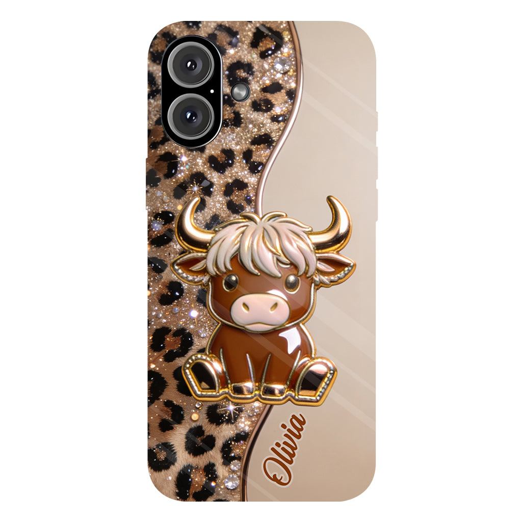 Love Highland Cows - Personalized Highland Cow Full Print Phone Case