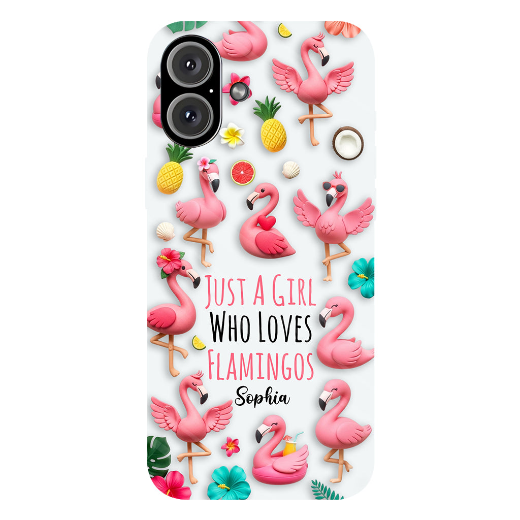 Love Flamingos - Personalized Flamingo Full Print Phone Case