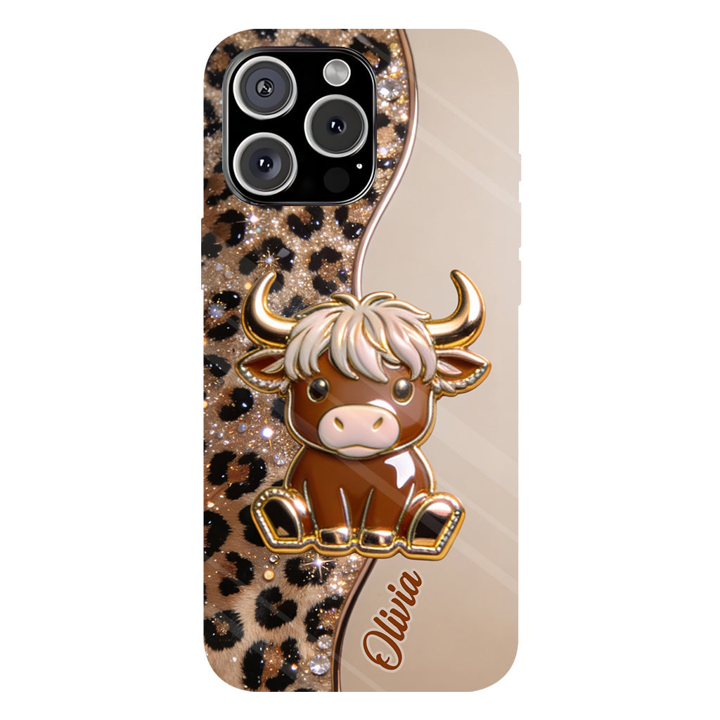 Love Highland Cows - Personalized Highland Cow Full Print Phone Case