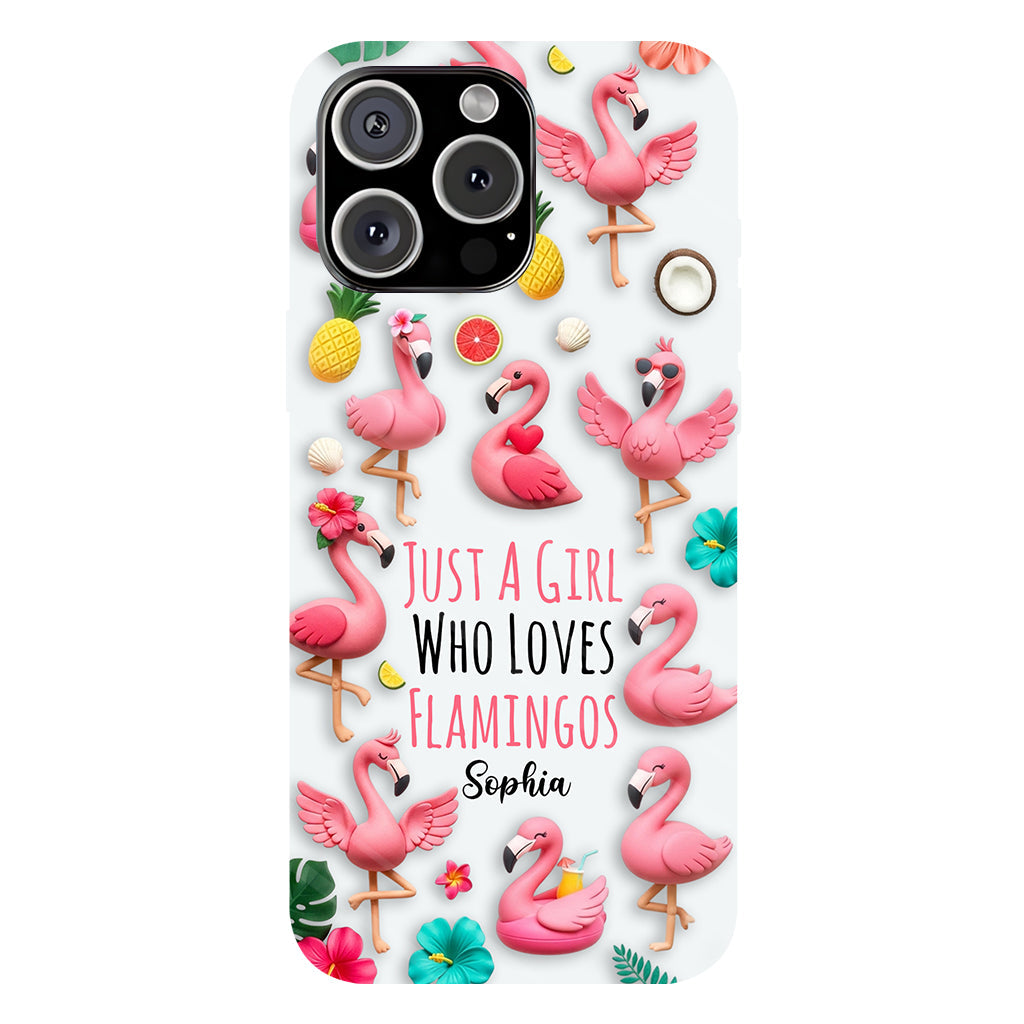 Love Flamingos - Personalized Flamingo Full Print Phone Case
