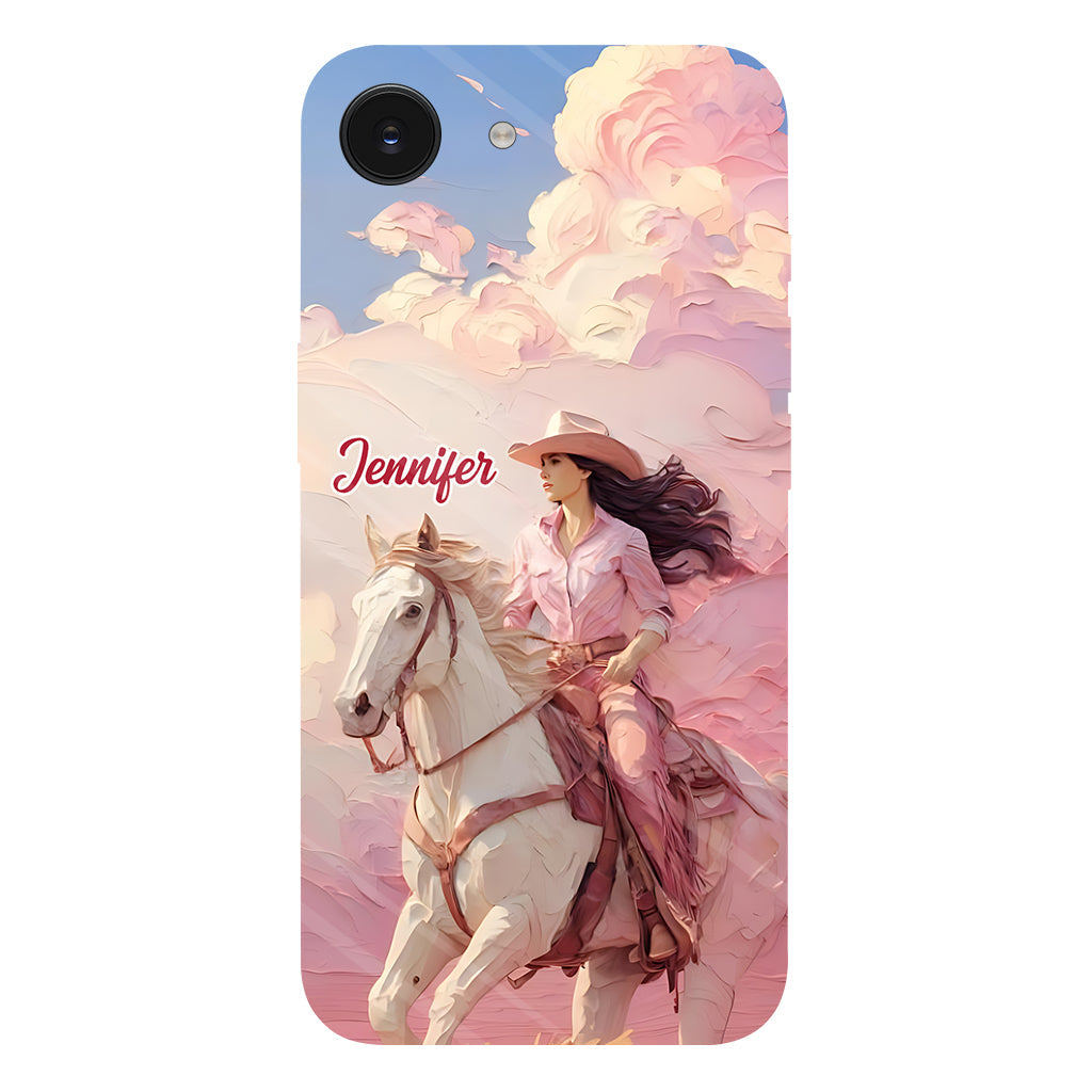 Pink Cowgirl - Personalized Cowgirl Full Print Phone Case