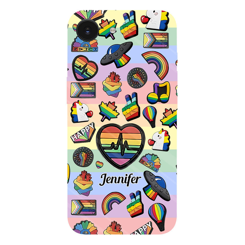 Pride Rainbow - Personalized LGBT Support Full Print Phone Case & Phone Grip