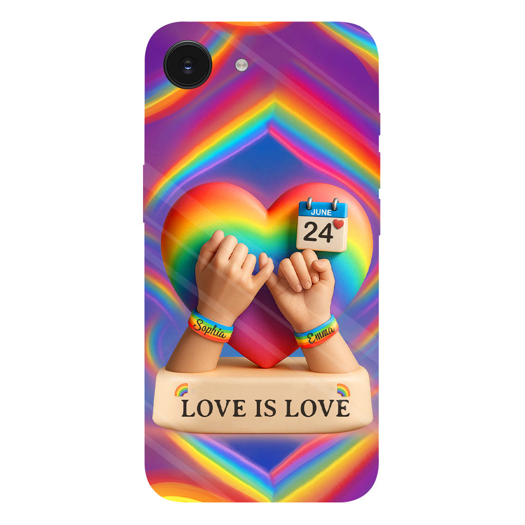 Love Is Love - Personalized LGBT Support Full Print Phone Case