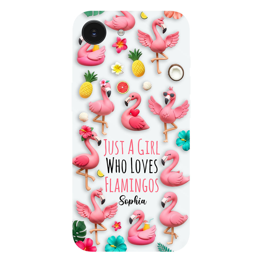 Love Flamingos - Personalized Flamingo Full Print Phone Case