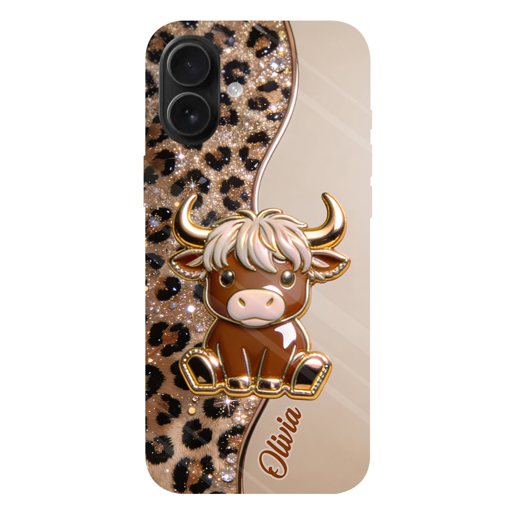 Love Highland Cows - Personalized Highland Cow Full Print Phone Case
