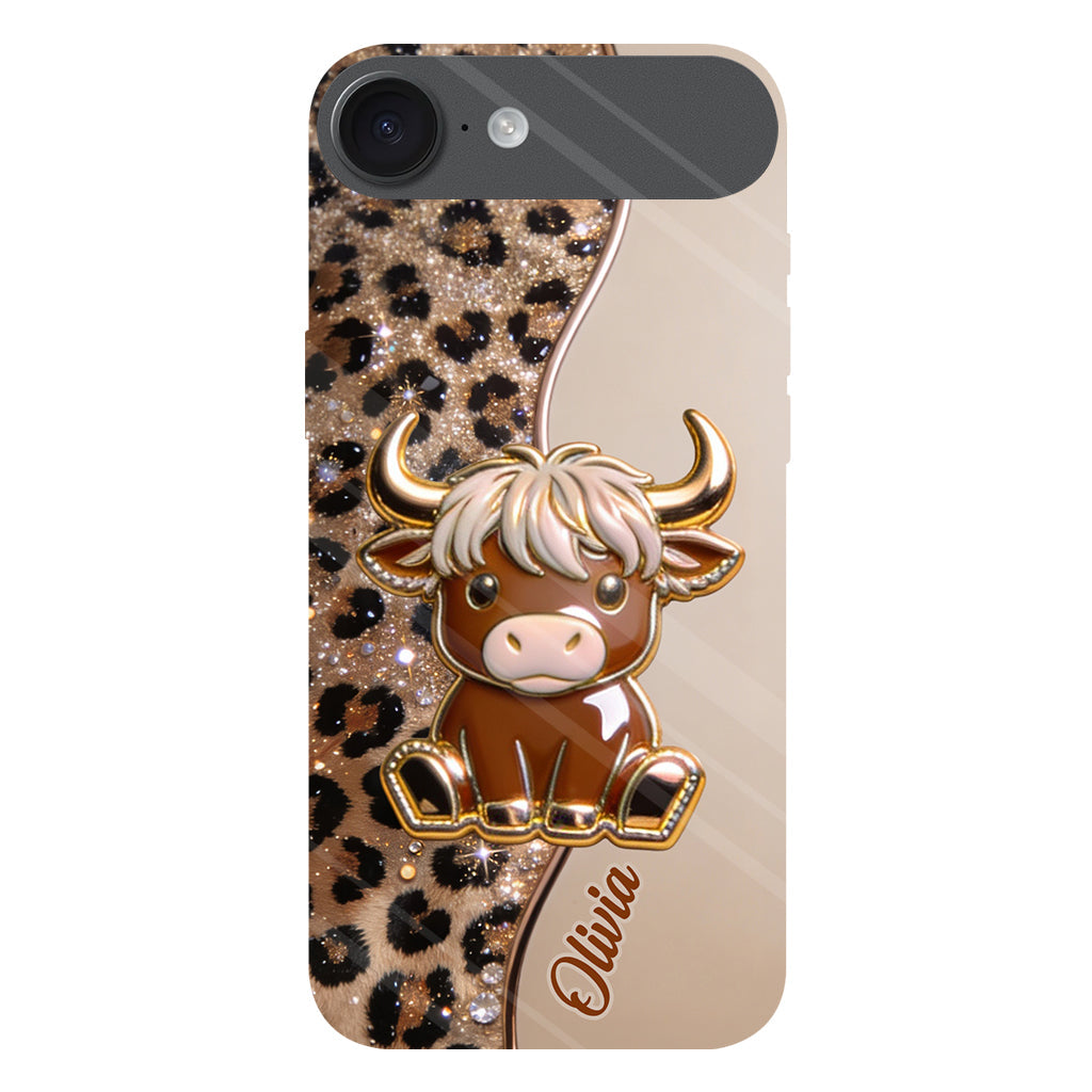 Love Highland Cows - Personalized Highland Cow Full Print Phone Case